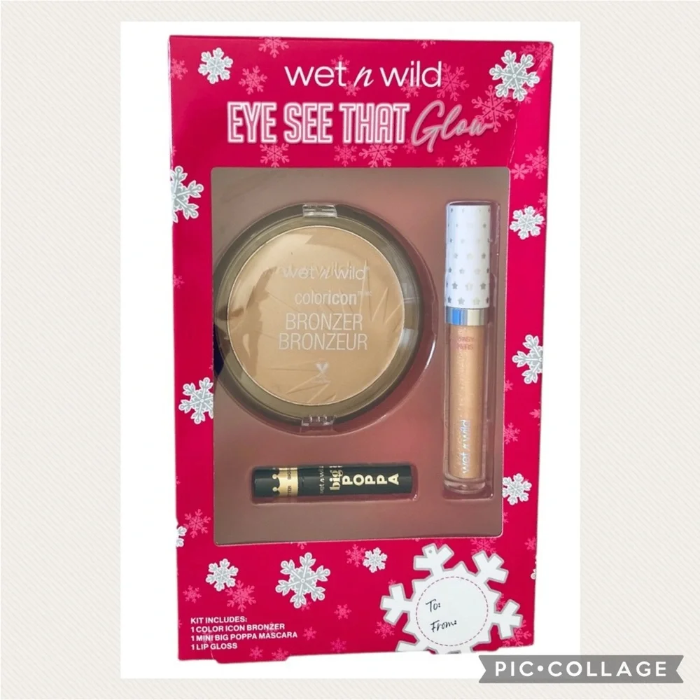 NWT Shimmering Wet n Wild Eye See That Glow Set Bronzer 3 Piece Kit